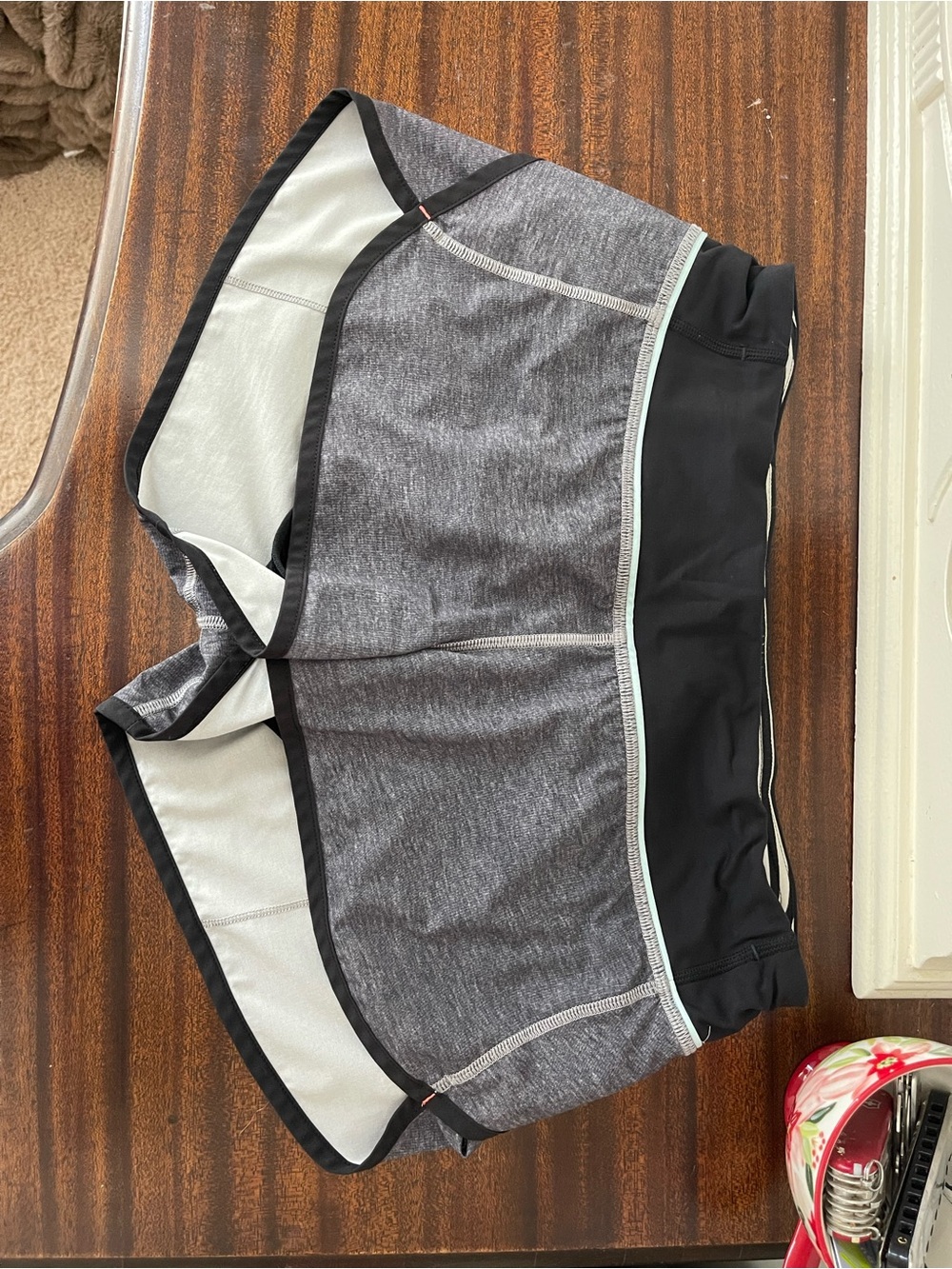lululemon athletica Gray and Black Athletic Shorts